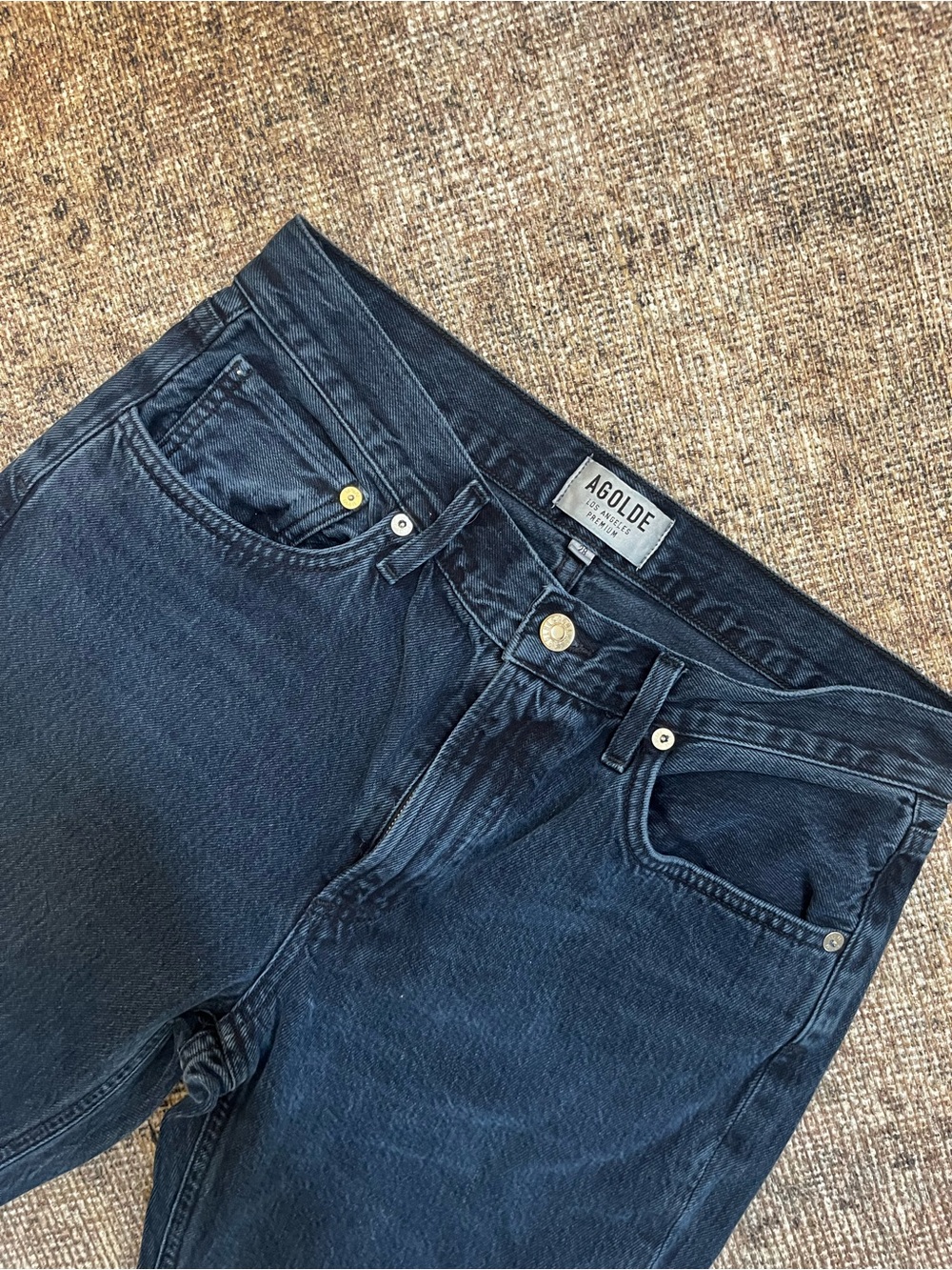 Agolde Women's Dark Indigo 90s Pinch Waist Denim Straight-Leg Jeans 28